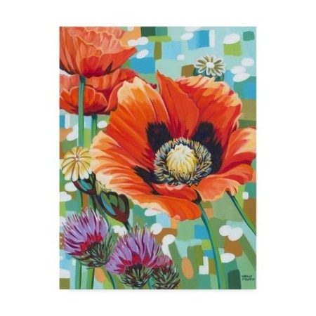 TRADEMARK FINE ART Carolee Vitaletti 'Vivid Poppies Ii' Canvas Art, 18x24 WAG03523-C1824GG
